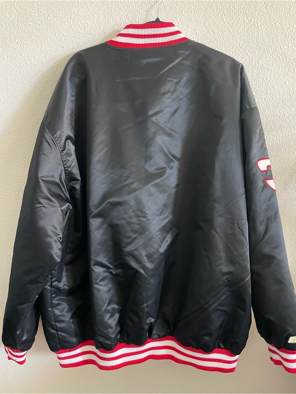 Chase Authentics Black Jacket with Red & White Ribbed Collar - Picture 8 of 8